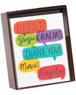 International Thanks Boxed Thank You Cards and Envelopes, 20-Count