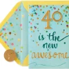 40 Is The New Awesome 40th Birthday Greeting Card