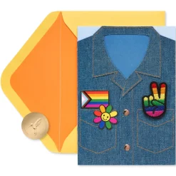 Jean Jacket Blank Pride Month Greeting Card for LGBTQIA+
