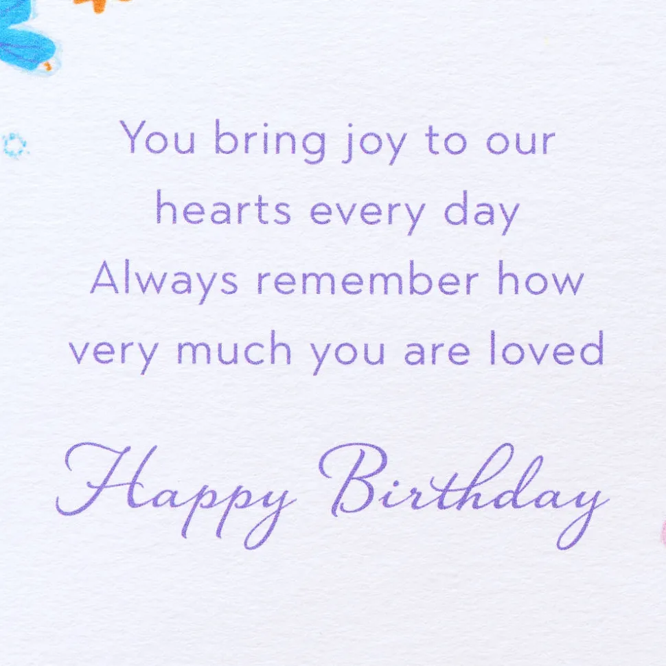 Joy To Our Hearts Birthday Greeting Card for Granddaughter