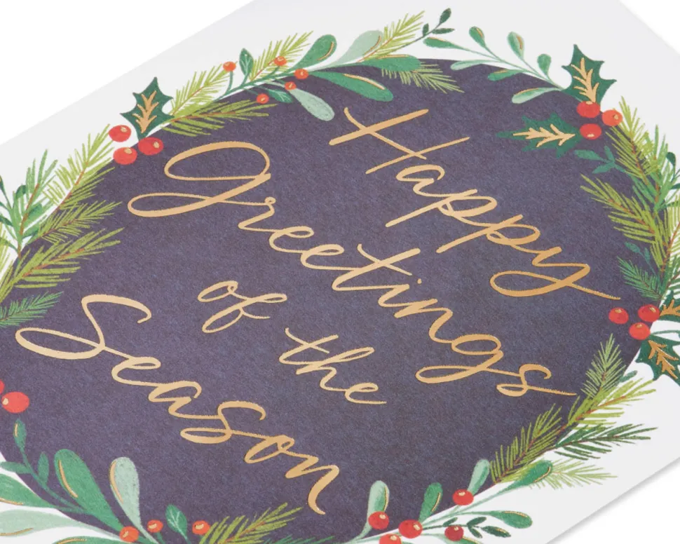 Joy to You Wreath Holiday Boxed Cards, 20-Count