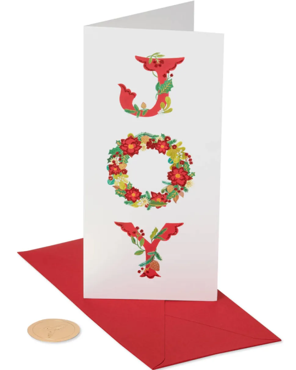 Joy Wreath Holiday Boxed Cards, 16-Count