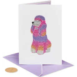 Judith Leiber Gemmed Poodle Blank Greeting Card