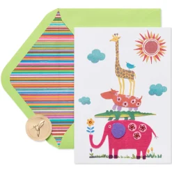 Jungle Animal New Baby Greeting Card
