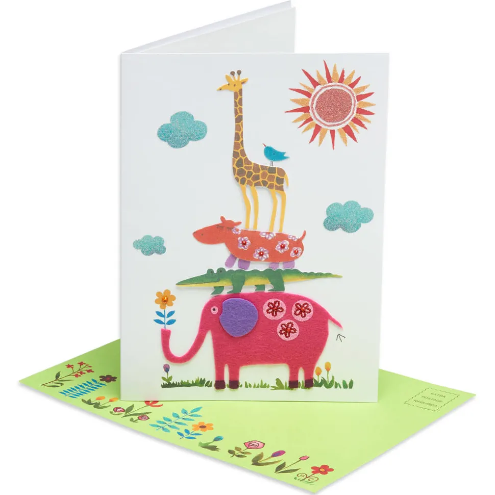Jungle Animal New Baby Greeting Card