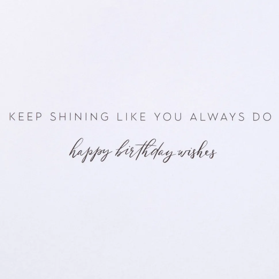 Keep Shining Birthday Greeting Card with Earrings