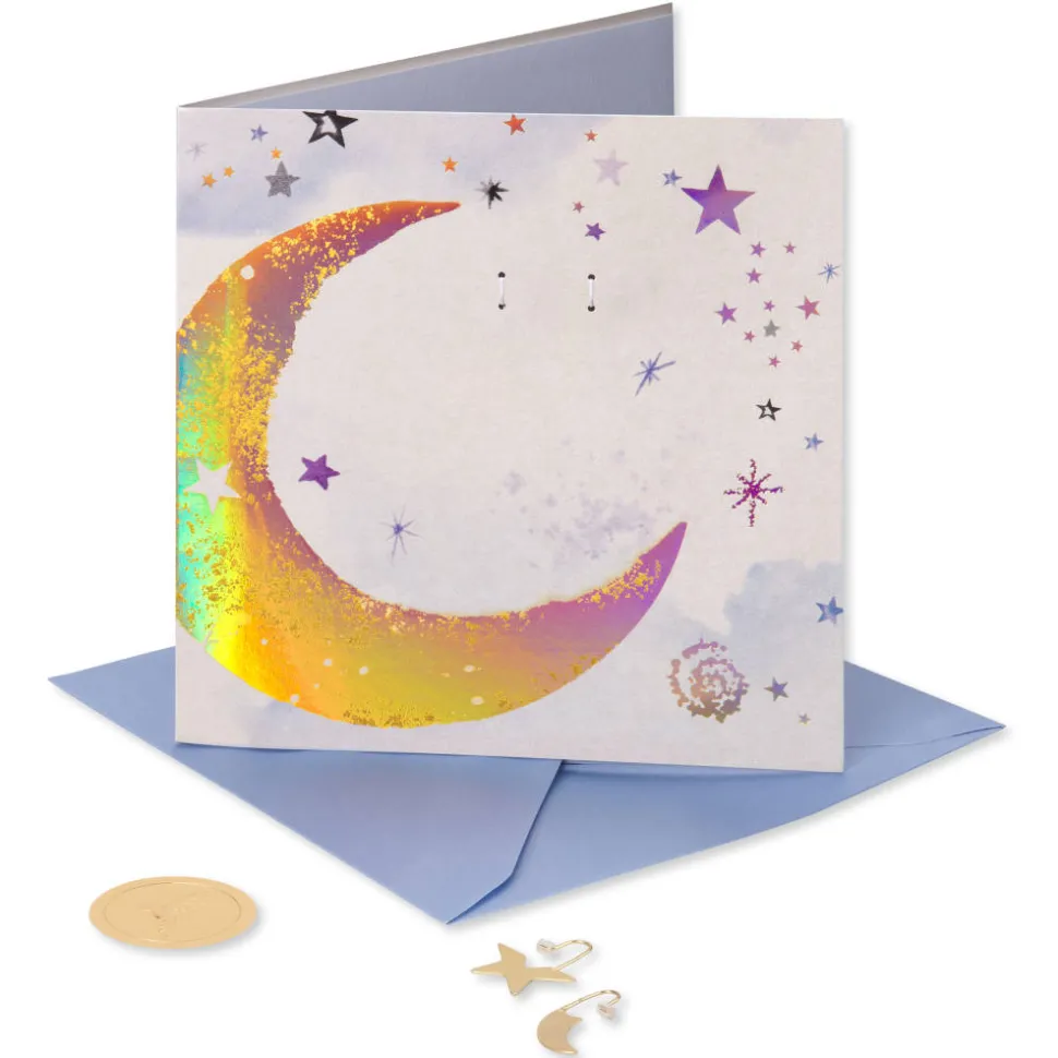 Keep Shining Birthday Greeting Card with Earrings