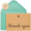 Kraft Boxed Thank You Cards and Envelopes, 14-Count