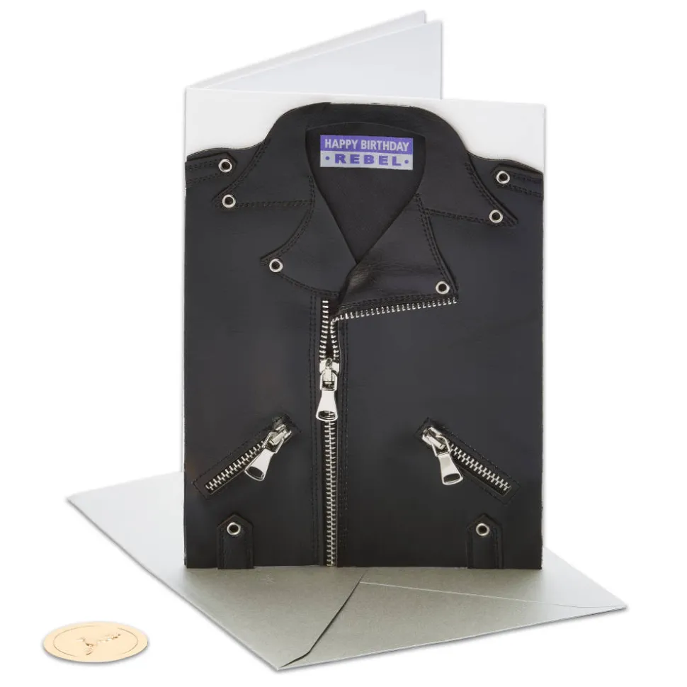 Leather Jacket Birthday Greeting Card