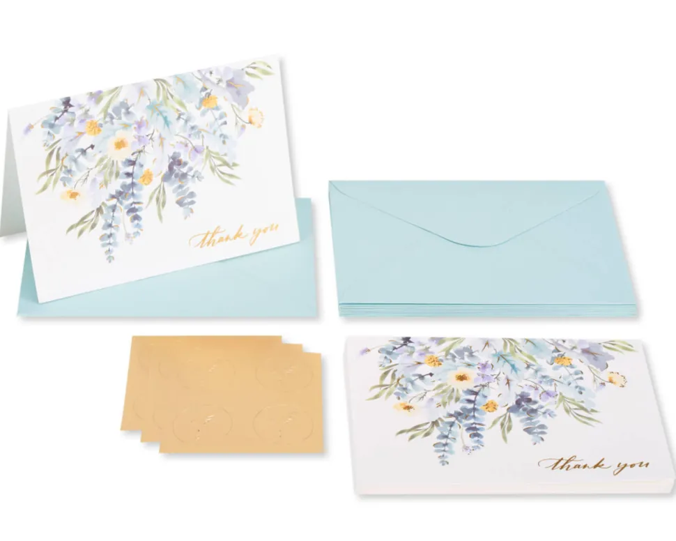 Leaves Thank You Cards with Envelopes, 12-Count