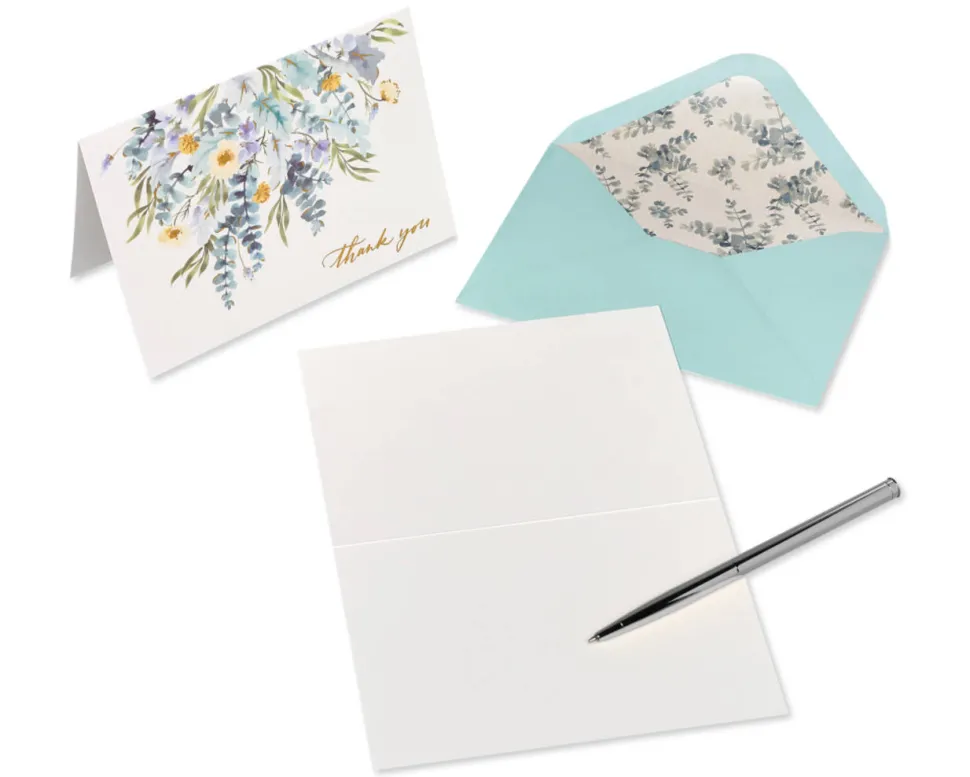 Leaves Thank You Cards with Envelopes, 12-Count