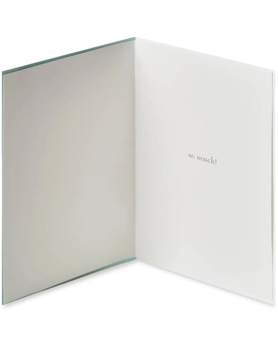 Light Blue Flowers Thank You Greeting Card
