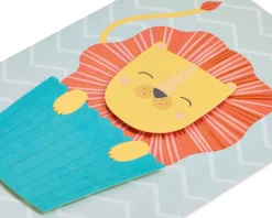 Lion Cupcake Birthday Greeting Card