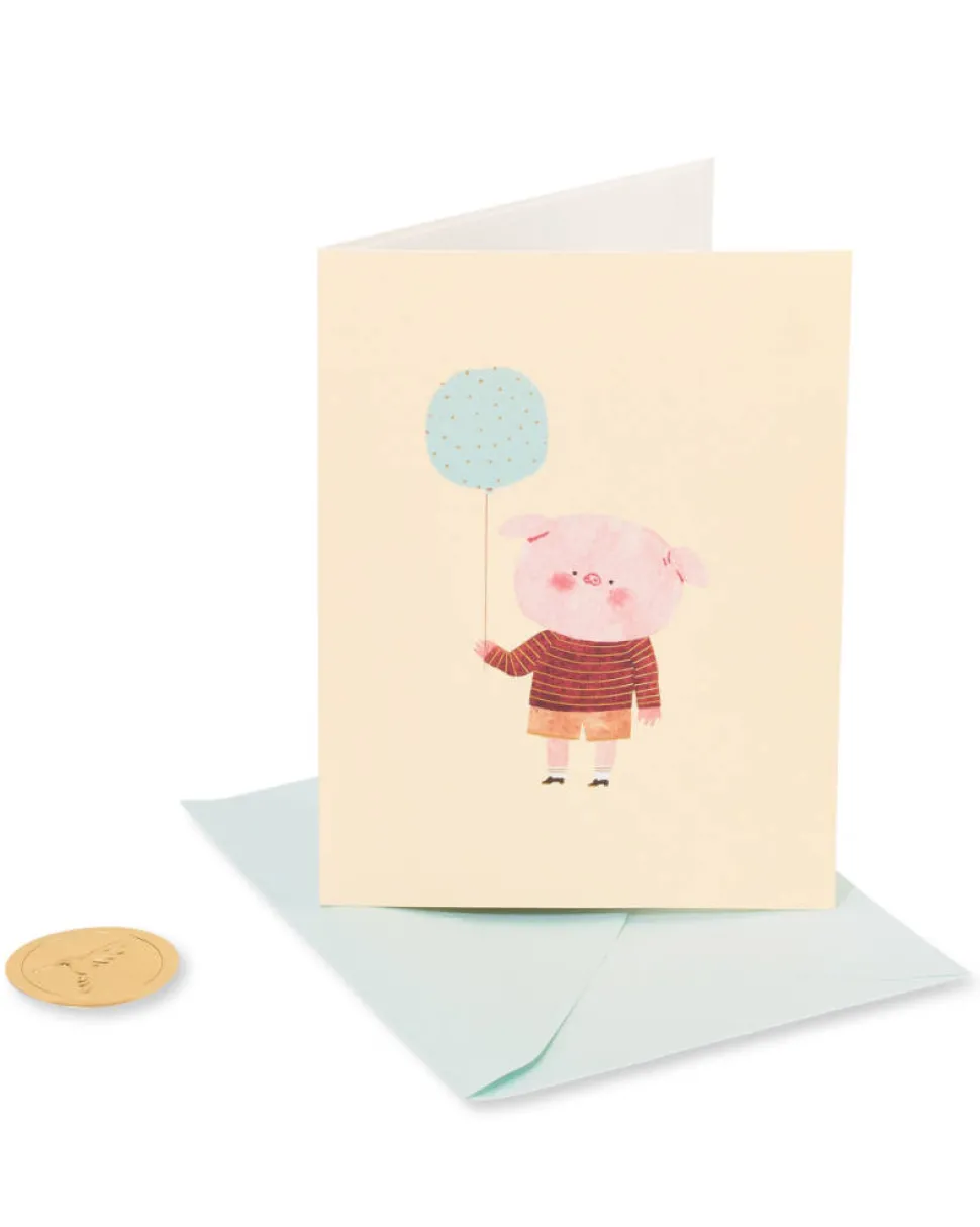Little Piggy Birthday Greeting Card