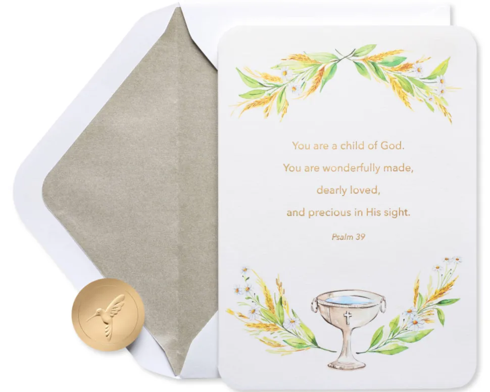 Love & Blessings Baptism Greeting Card