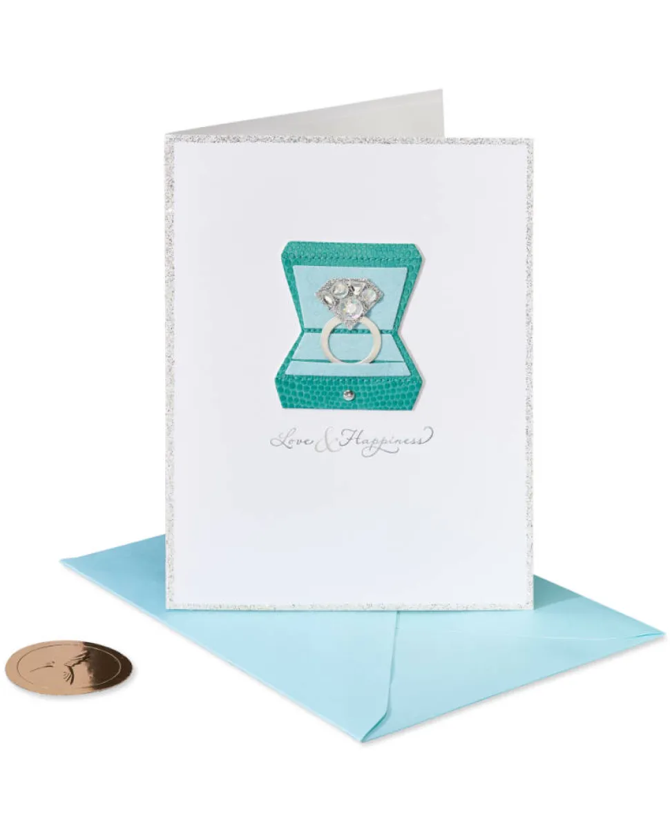 Love & Happiness Blank Wedding Greeting Card