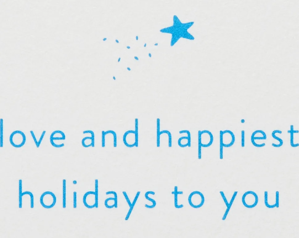 Love and Happiest Holidays Christmas Greeting Card