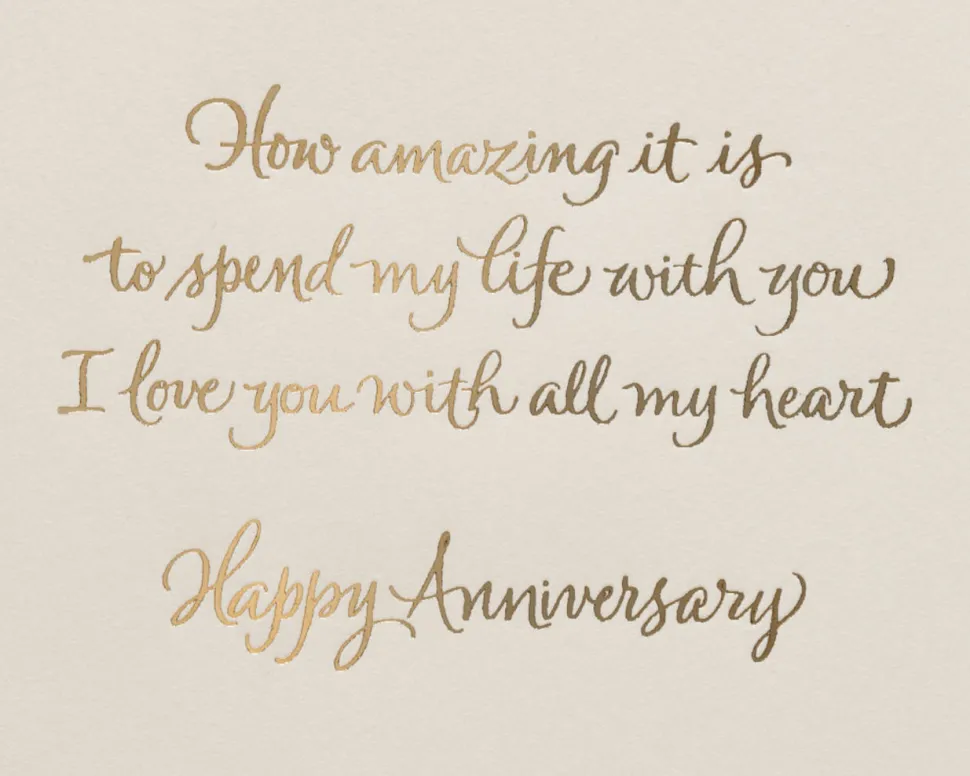 Love of My Life Anniversary Greeting Card for Wife or Husband