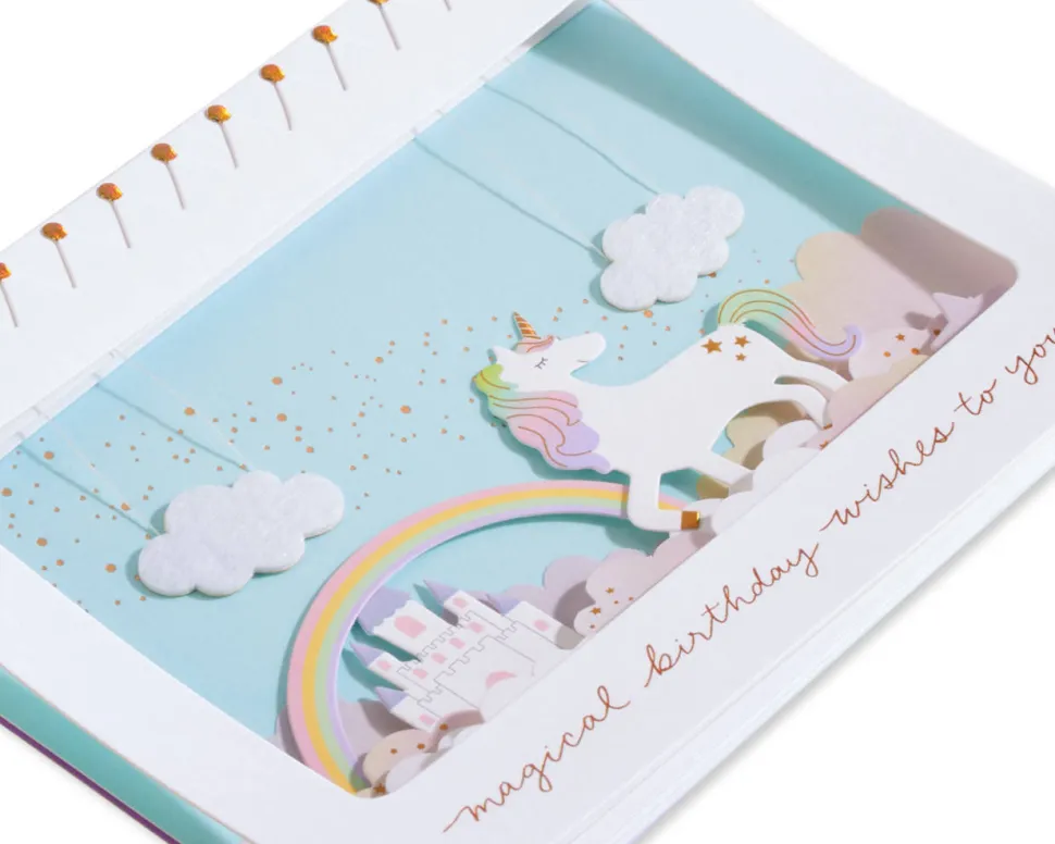 Magical Birthday 3D Unicorn Birthday Greeting Card