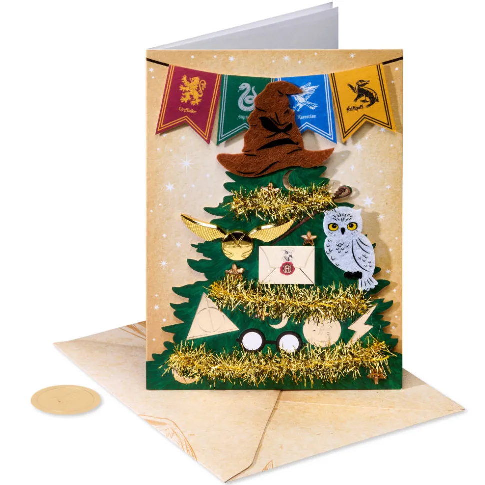 Magical Christmas Harry Potter Christmas Greeting Card