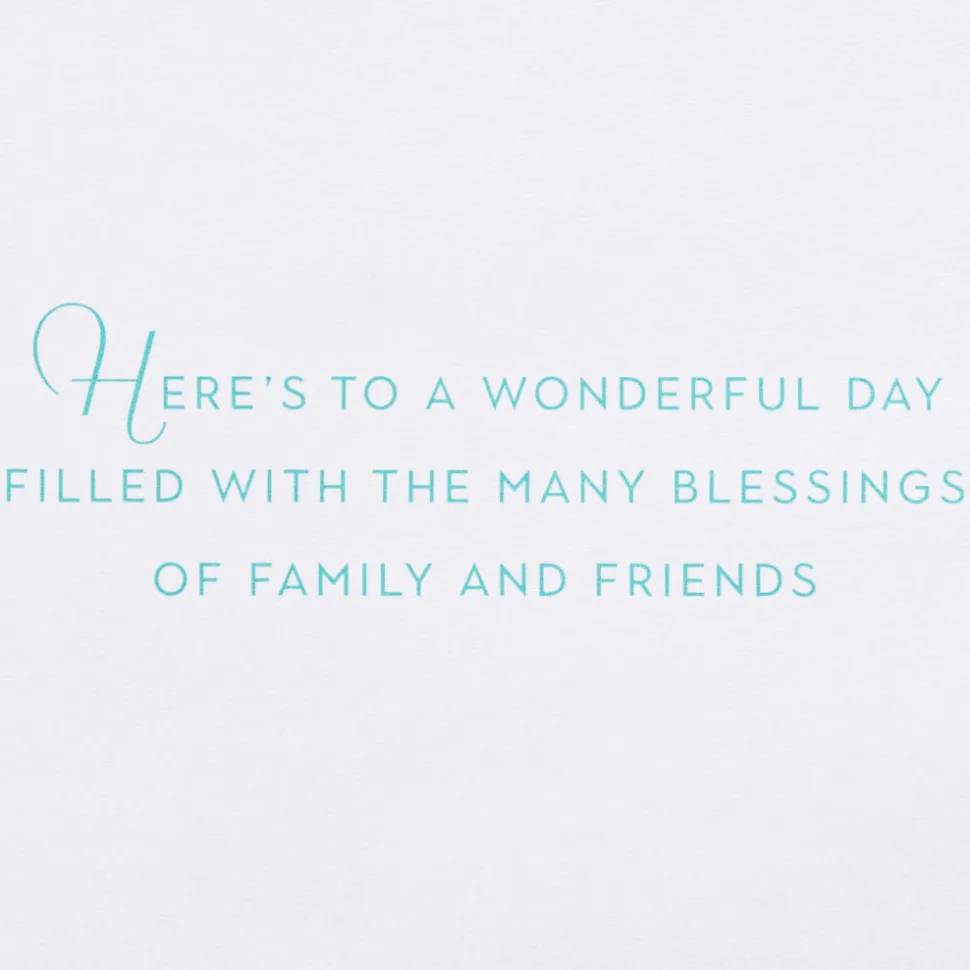 Many Blessings of Family and Friends Easter Greeting Card with Ornament