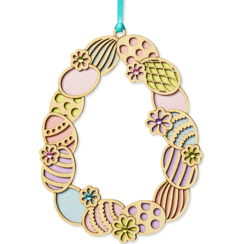 Many Blessings of Family and Friends Easter Greeting Card with Ornament