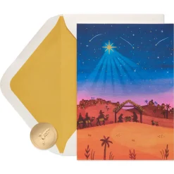 May God Bless You Nativity Religious Holiday Boxed Cards, 14-Count