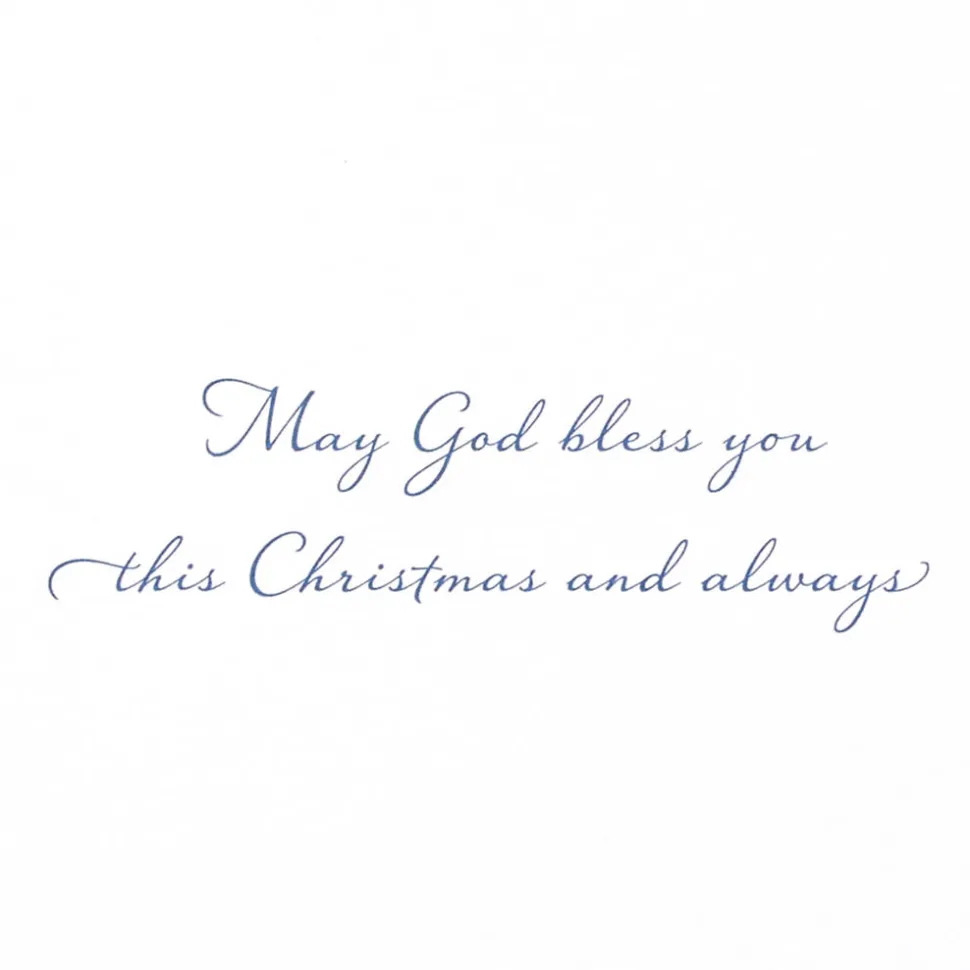 May God Bless You Nativity Religious Holiday Boxed Cards, 14-Count