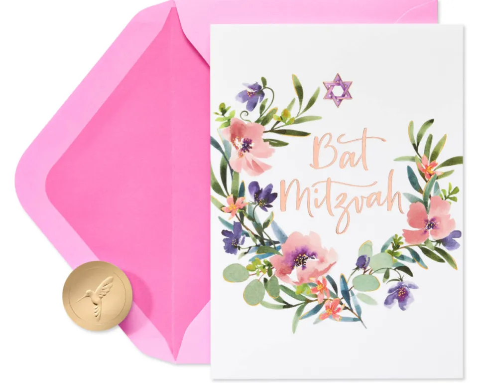 Mazel Tov Bat Mitzvah Greeting Card