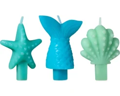 Mermaid Birthday Candles, 3-Count
