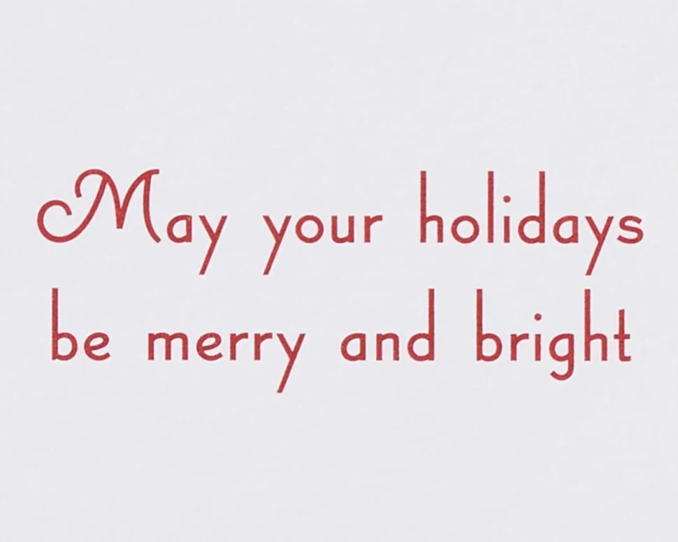 Merry and Bright Cat Christmas Boxed Cards, 16-Count