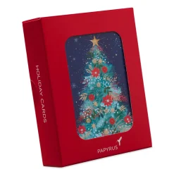 Merry and Bright Christmas Boxed Cards with Envelopes, 20-Count