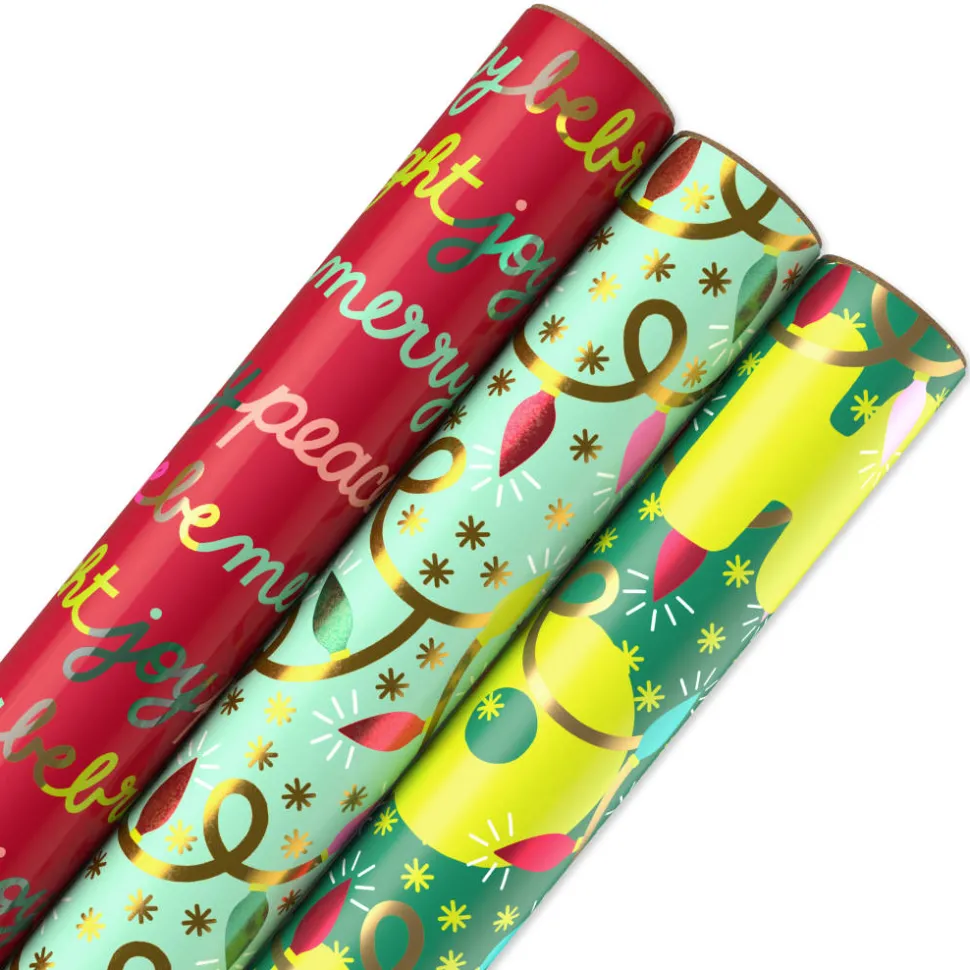 Merry Everything Christmas Wrapping Paper Rolls, 3 Rolls