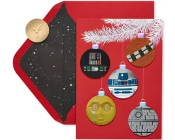 Merry Force Be with You Star Wars Christmas Boxed Cards -Glitter, 8-Count