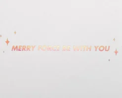 Merry Force Be with You Star Wars Christmas Boxed Cards -Glitter, 8-Count