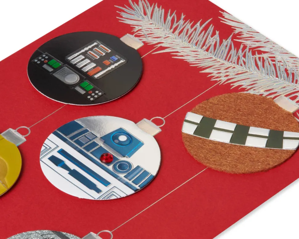 Merry Force Be with You Star Wars Christmas Boxed Cards -Glitter, 8-Count