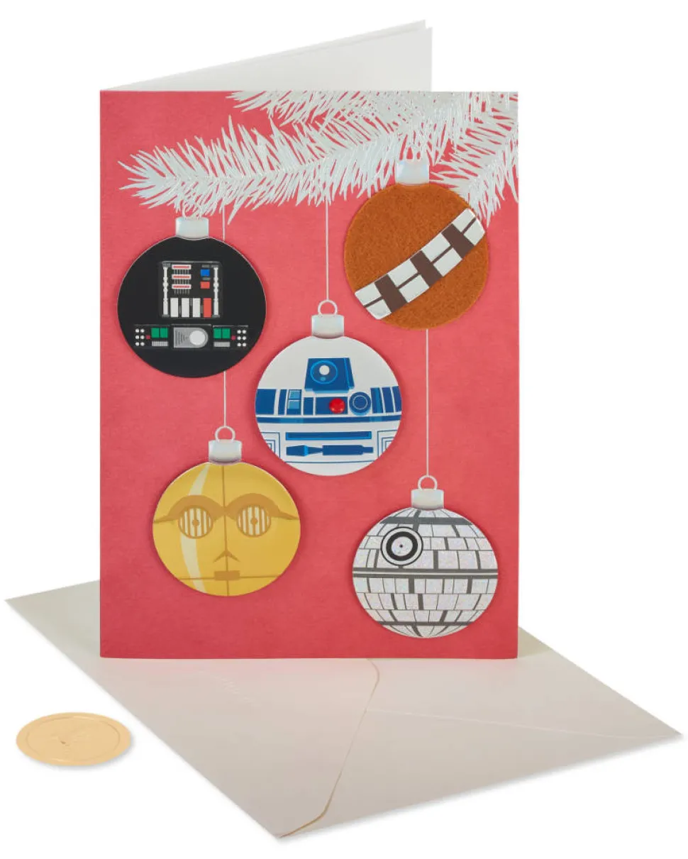 Merry Force Be with You Star Wars Christmas Boxed Cards – Glitter-Free, 8-Count