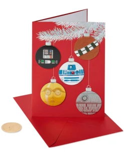 Merry Force Be with You Star Wars Christmas Boxed Cards -Glitter, 8-Count