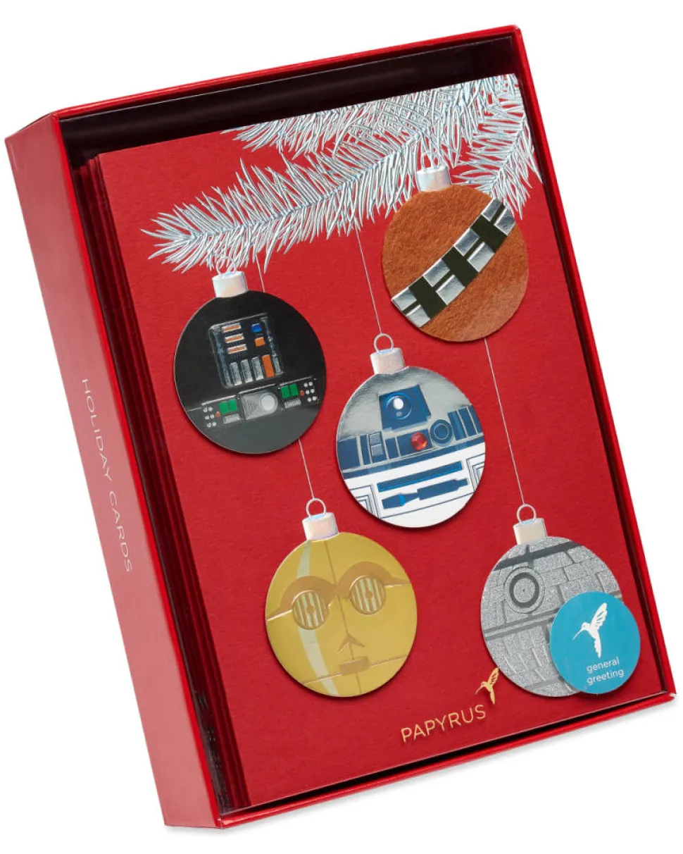 Merry Force Be with You Star Wars Christmas Boxed Cards -Glitter, 8-Count