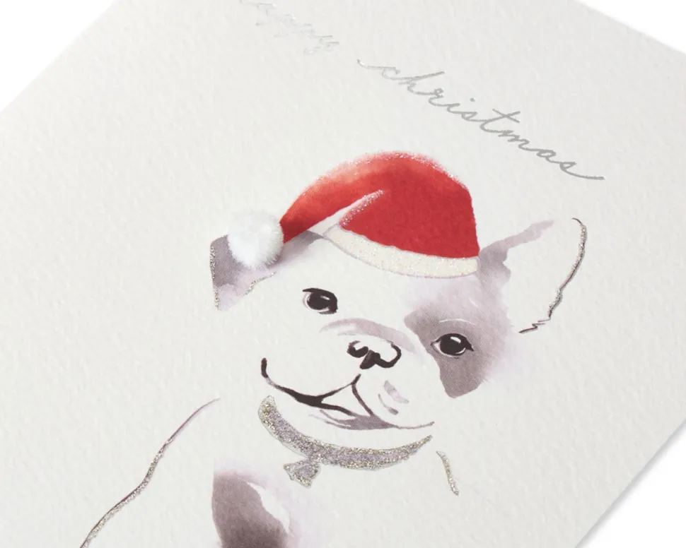 Merry New Year Dog Christmas Greeting Card
