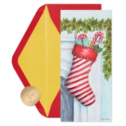 Merry Wishes Christmas Boxed Cards with Envelopes – Designed by Bella Pilar, 16-Count