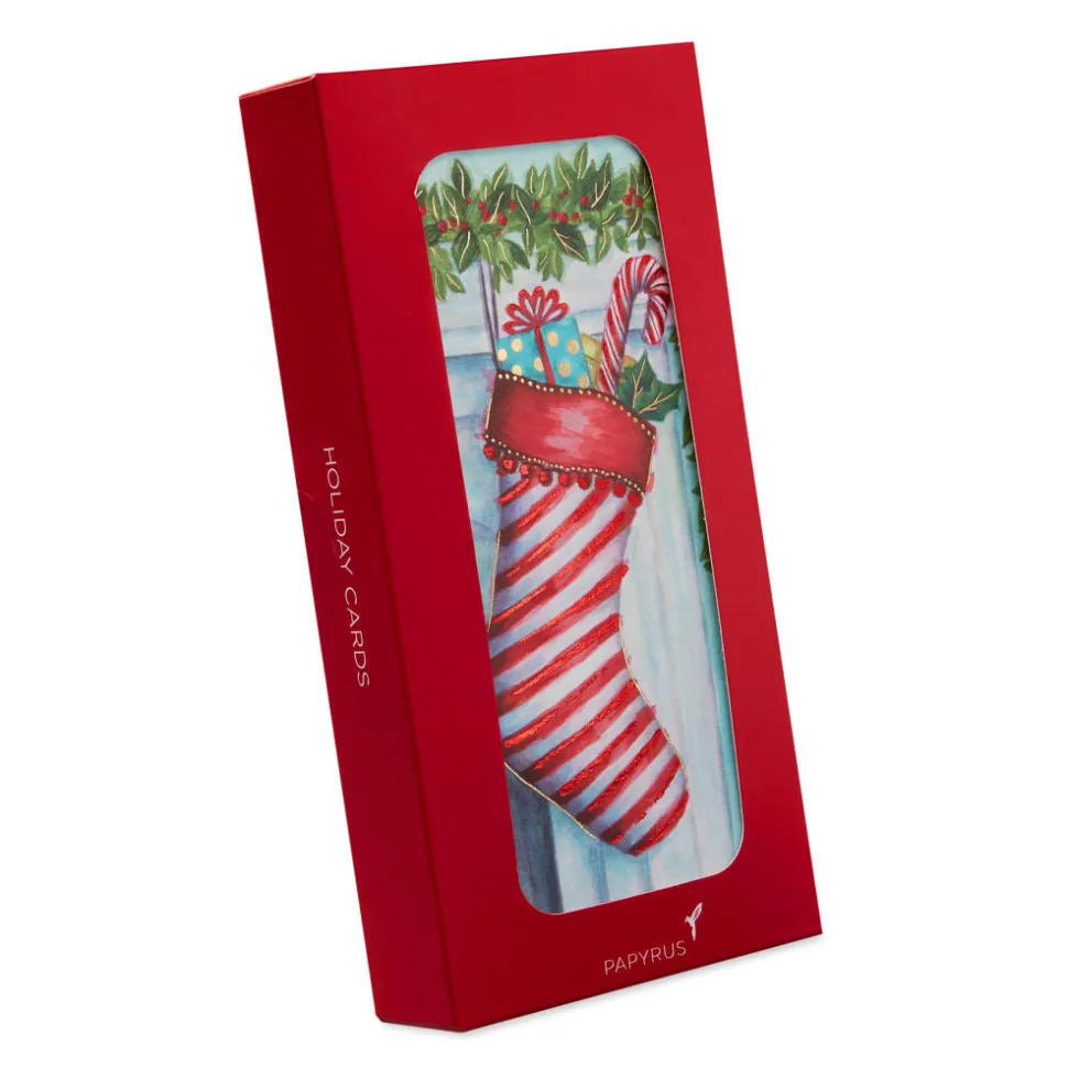 Merry Wishes Christmas Boxed Cards with Envelopes – Designed by Bella Pilar, 16-Count