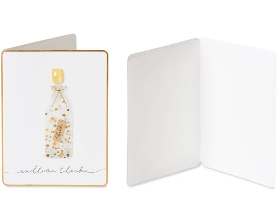 Message in a Bottle Thank You Greeting Card Bundle, 2-Count