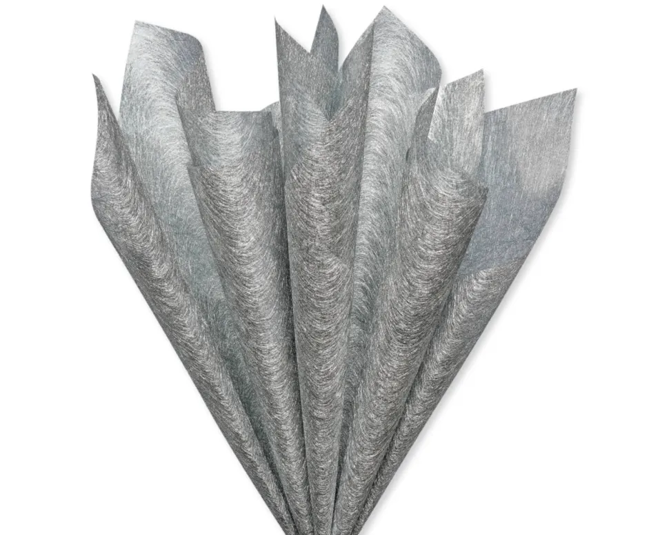 Metallic Silver Tissue Paper, 4-Sheets