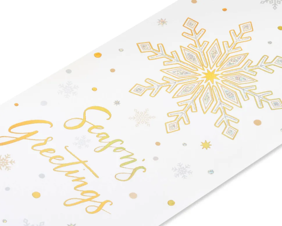 Metallic Snowflakes Holiday Boxed Cards, 16-Count