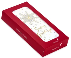 Metallic Snowflakes Holiday Boxed Cards, 16-Count