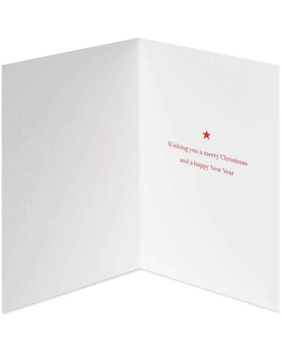 Metallic Trees Holiday Boxed Cards, 12-Count