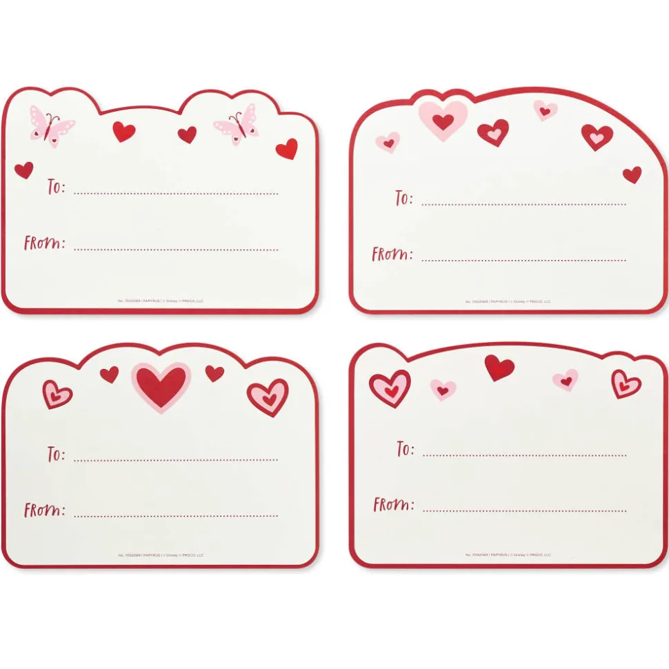 Mickey and Minnie Blank Valentines Day Cards and Stickers, 20-Count