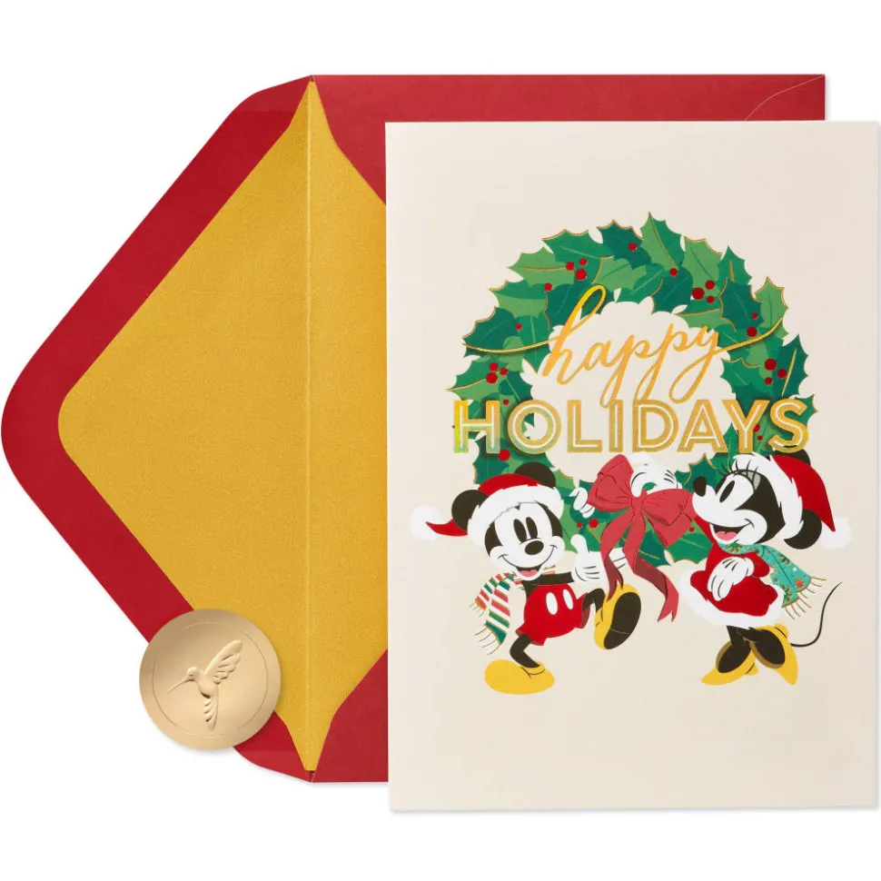Mickey and Minnie Mouse Disney Holiday Boxed Cards, 14-Count