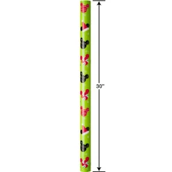 Mickey Mouse and Christmas Decorations Disney Holiday Wrapping Paper Rolls, 2 Rolls